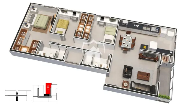 Apartamento com 3 dormitórios, foto 5