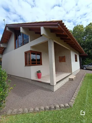 Fachada de uma casa em Lajeado, Brasil.