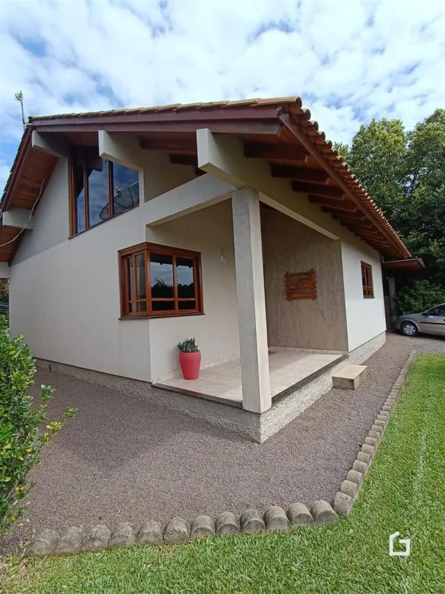 Fachada de uma casa em Lajeado, Brasil.