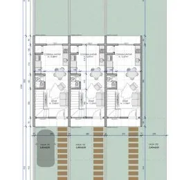 Planta baixa que mostra a distribuição dos cômodos de um imóvel.
