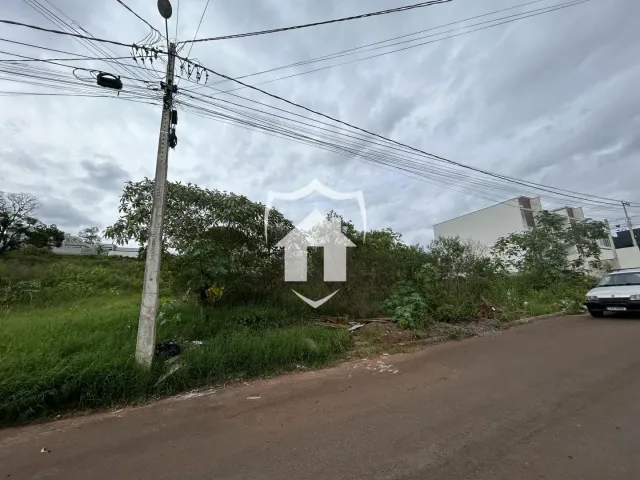 Vista da rua com vegetação ao redor de uma residência em Lajeado.