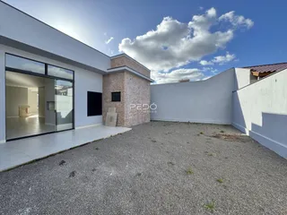 A fachada moderna de uma residência em Lajeado, Brasil.