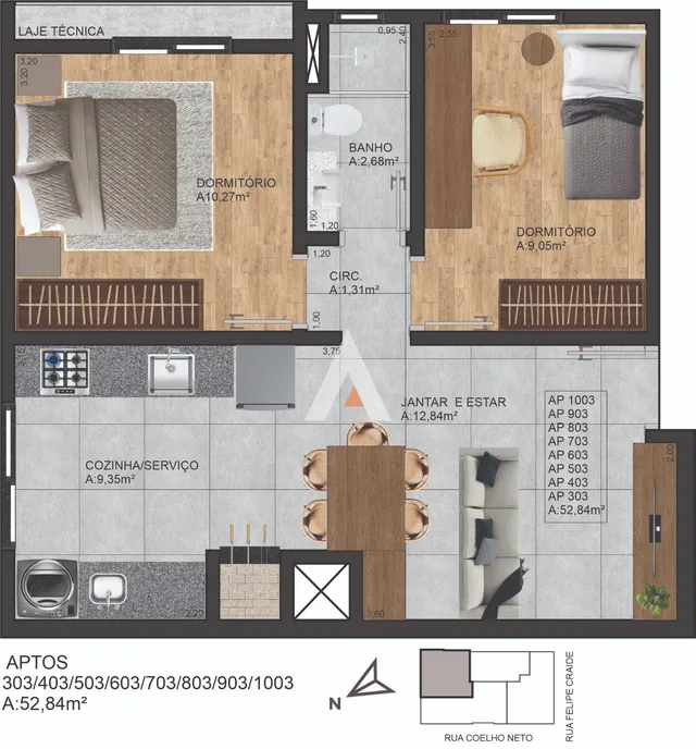 Apartamento com 2 dormitórios, foto 2
