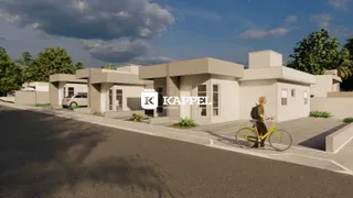 Fachada de uma casa residencial moderna em Lajeado, Brasil.