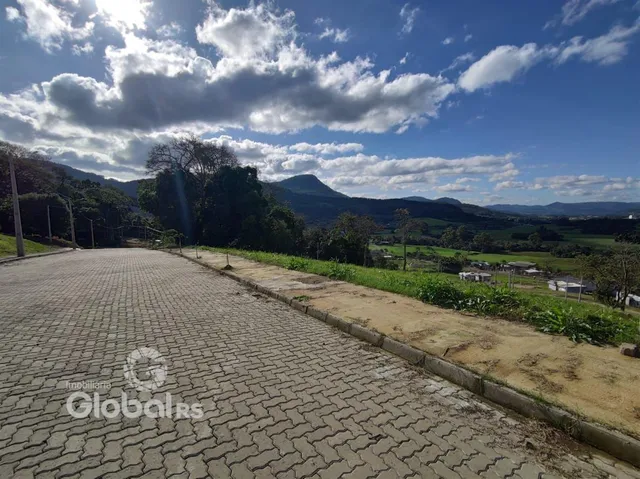 Vista da estrada de acesso à propriedade em Lajeado.