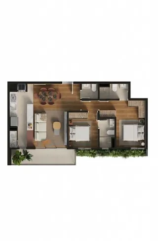 Apartamento com 2 dormitórios, foto 4