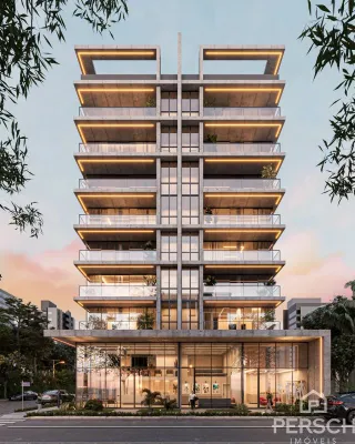 Fachada moderna de um prédio residencial em Lajeado, Brasil.