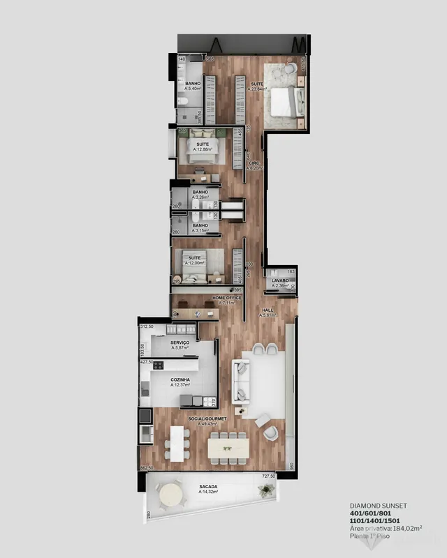 Apartamento com 3 dormitórios, foto 5
