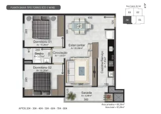 Apartamento com 2 dormitórios, foto 1