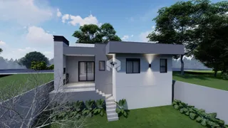 Fachada moderna de uma casa em Lajeado, Brasil.