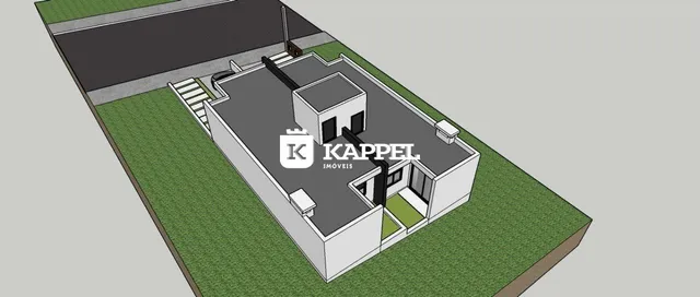 Desenho esquemático da planta baixa de uma residência em Lajeado, Brasil.