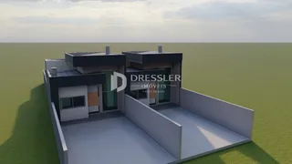 Vista externa de uma casa moderna em Lajeado.