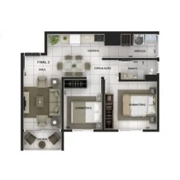 Apartamento com 2 dormitórios, foto 9