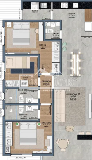 Apartamento com 3 dormitórios, foto 22