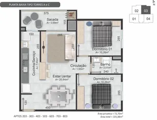 Apartamento com 2 dormitórios, foto 14
