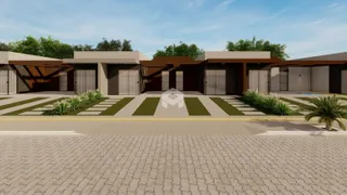 Fachada de uma casa moderna em Lajeado, Brasil.