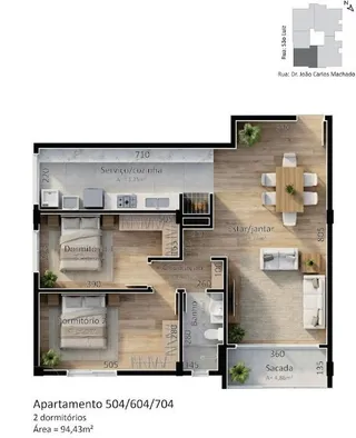 Apartamento com 2 dormitórios, foto 7