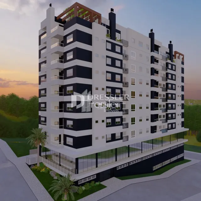 Fachada de um prédio residencial em Lajeado, Brasil.
