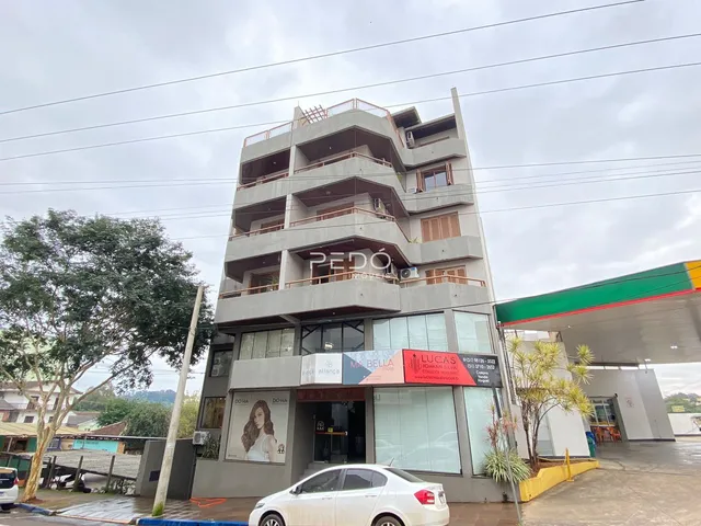 Fachada de um prédio residencial em construção na Lajeado, Brasil.