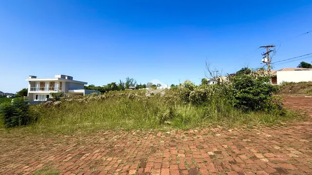 Vista da fachada de uma casa com vegetação densa no primeiro plano.