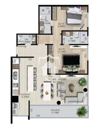 Apartamento com 2 dormitórios, foto 2