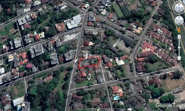 Vista aérea de uma área residencial em Lajeado, Brasil.