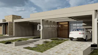 Vista externa de uma residência moderna em Lajeado, Brasil.