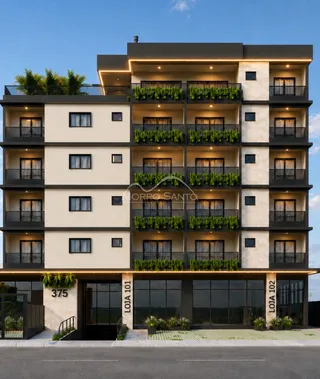 Fachada moderna de um prédio residencial ou comercial em Lajeado, Brasil.